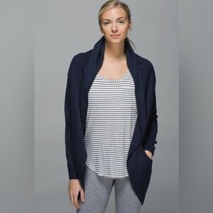 Lululemon Cabin Yogi Wrap Navy Sweater